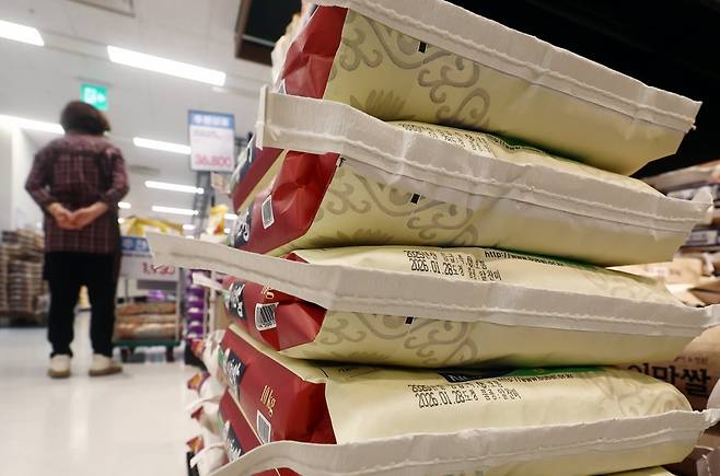 서울 시내 마트에 쌀이 진열돼 있다. 사진=뉴스1