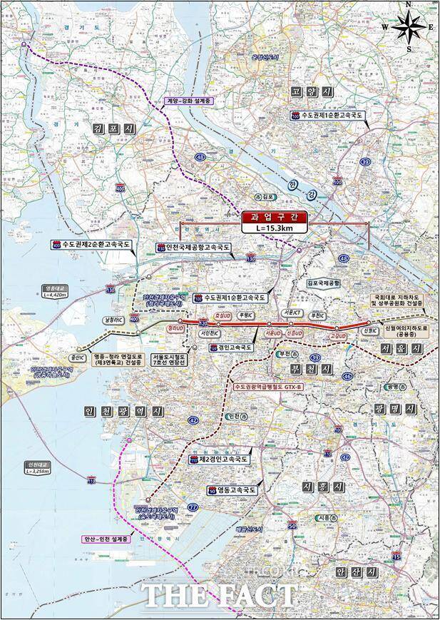 경인고속도로 지하화 위치도. /더팩트 DB