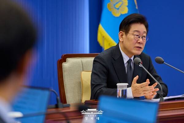 ▲이재명 대통령이 지난 1월29일 청와대에서 열린 수석보좌관회의에서 발언하고 있다. ⓒ청와대