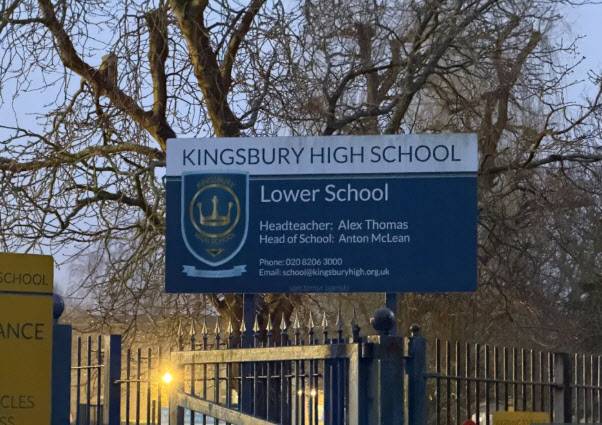 영국 런던 북서부 브렌트 지역의 킹스버리 고등학교.(사진=더썬)