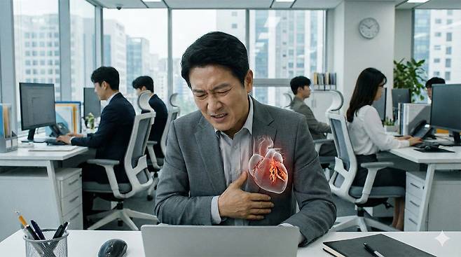 심장에 혈액 공급이 잘 안될 때 나타나는 증상을 소화불량이나 속쓰림으로 오인하는 경우가 있다|출처: Gemini 생성