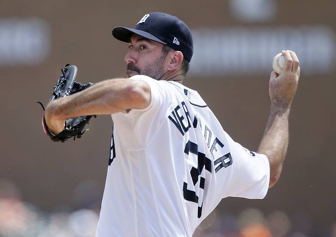 2017년 디트로이트 시절 저스틴 벌랜더. 게티이미지