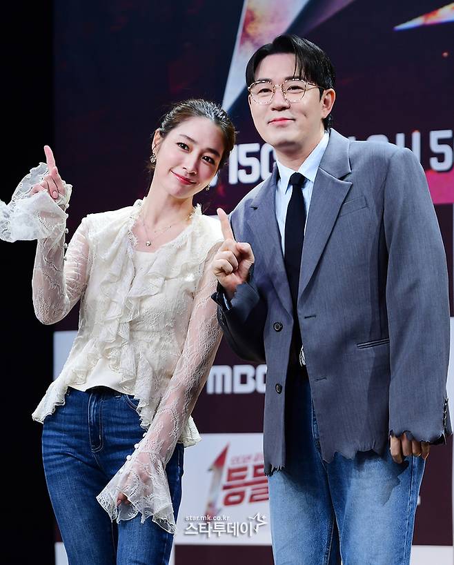 ‘1등들’ 제작발표회에 참석한 이민정, 붐. 사진| 강영국 기자