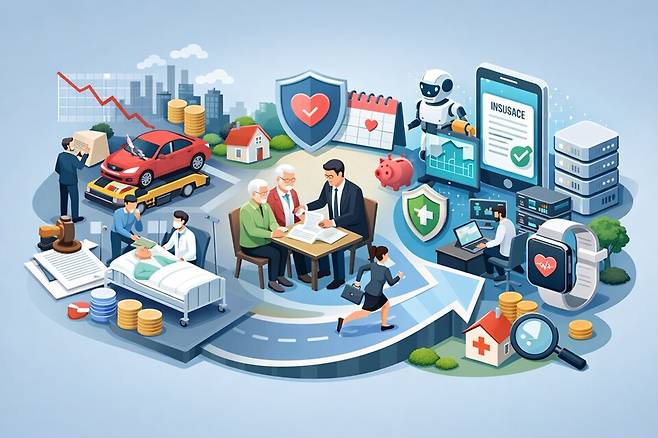 국내 손해보험업계는 저성장·인구 감소에 더해 고손해율 부담까지 겹치며 수익 기반이 약화되자, 장기 보장성 보험 확대와 디지털 전환(DT)을 양대 축으로 한 수익 구조 재편에 속도를 내고 있다.