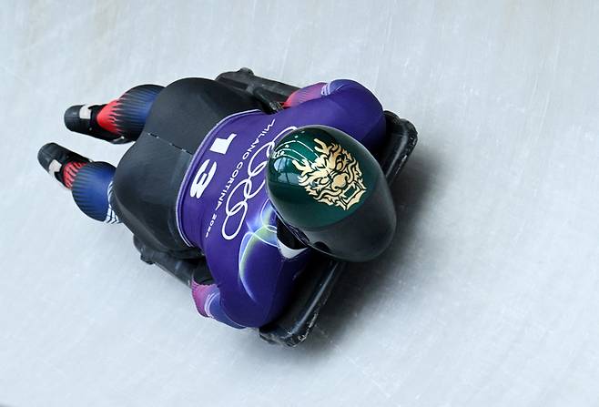 주행 훈련하는 정승기. 사진 | 코르티나=로이터연합뉴스