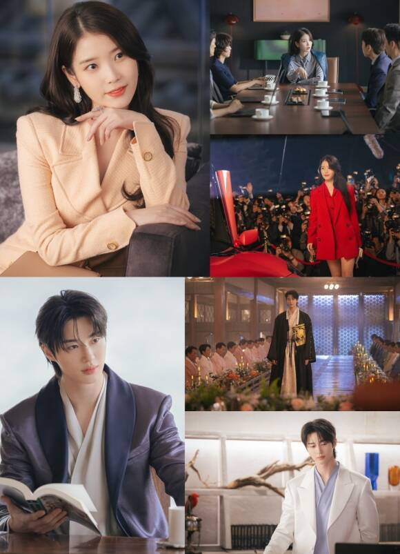 아이유(위쪽)와 변우석이 멜로 호흡을 맞출 MBC '21세기 대군부인'은 4월 방영 예정이다. /MBC