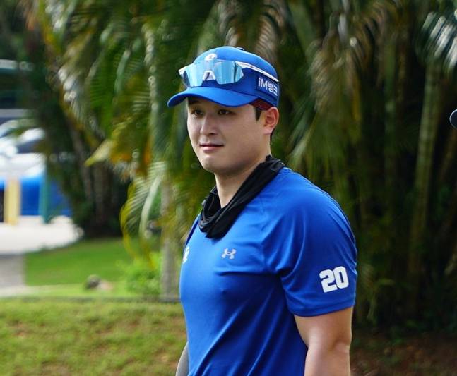 훈련하고 있는 최원태. /사진=삼성 라이온즈