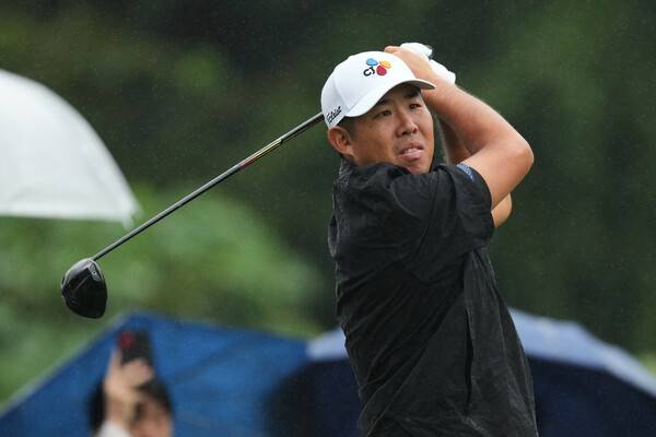 지난해 10월 11일, 안병훈이 일본 요코하마의 요코하마CC에서 열린 미국프로골프(PGA) 투어 베이커런트 클래식 3라운드 2번 홀에서 티샷하고 있다. /사진=뉴시스