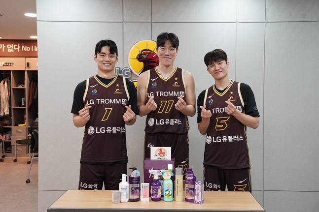 유기상(왼쪽부터), 허일영, 양준석. /사진=창원 LG