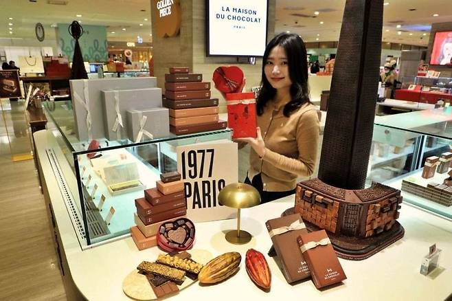 롯데백화점 본점 지하 1층 라메종뒤쇼콜라 매장./롯데백화점