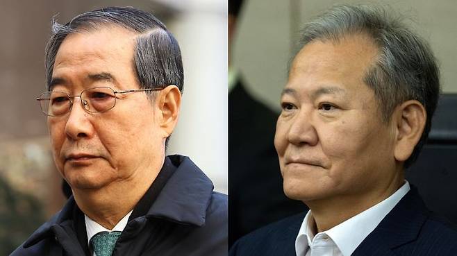 한덕수 전 국무총리, 이상민 전 행정안전부 장관. *재판매 및 DB 금지