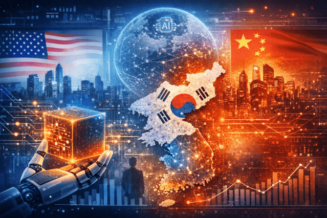 글로벌 인공지능(AI) 패권 경쟁의 무게추가 '폐쇄형 모델'에서 '오픈소스AI'로 빠르게 이동하고 있다. (제작=챗GPT)