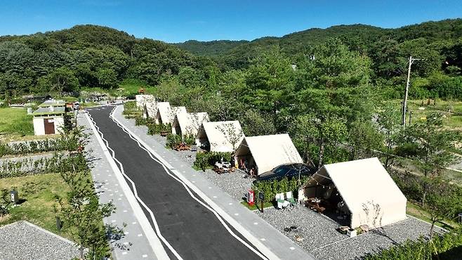 율동공원 오토캠핑장 모습. 사진=성남시청