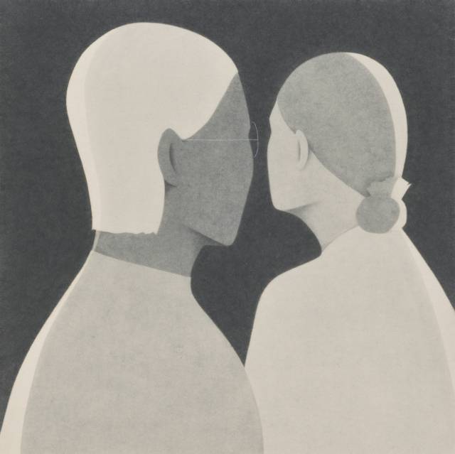 염지애, 낯선 사람들, 순지에 먹, 2026. 갤러리 플레이리스트 제공