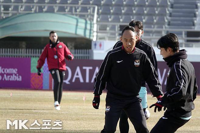 훈련 중인 문선민. 사진=이근승 기자