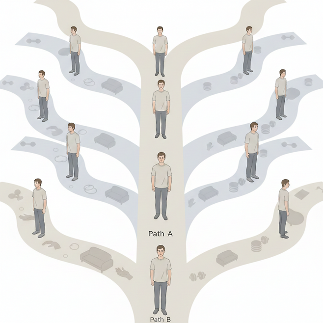 우리는 매번 선택한다고 믿지만, 실은 같은 선택을 반복한다. '경제학자의 의사결정법'은 그 반복이 어디서 시작되는지를 묻는다. 구글 제미나이 생성 이미지