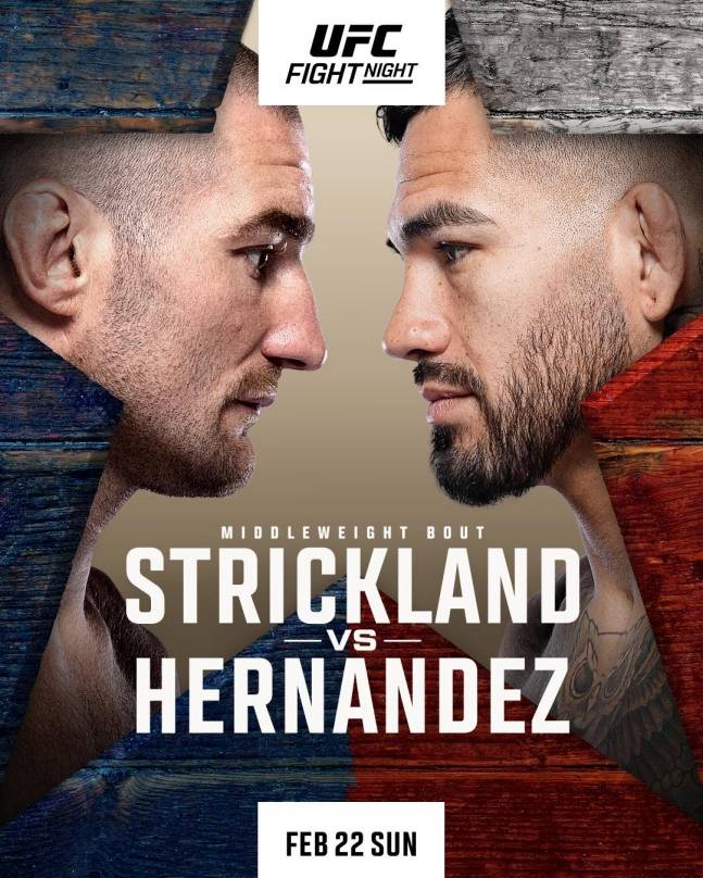 오는 22일 격돌하는 션 스트릭랜드(왼쪽)와 앤서니 에르난데스. /사진=UFC 제공