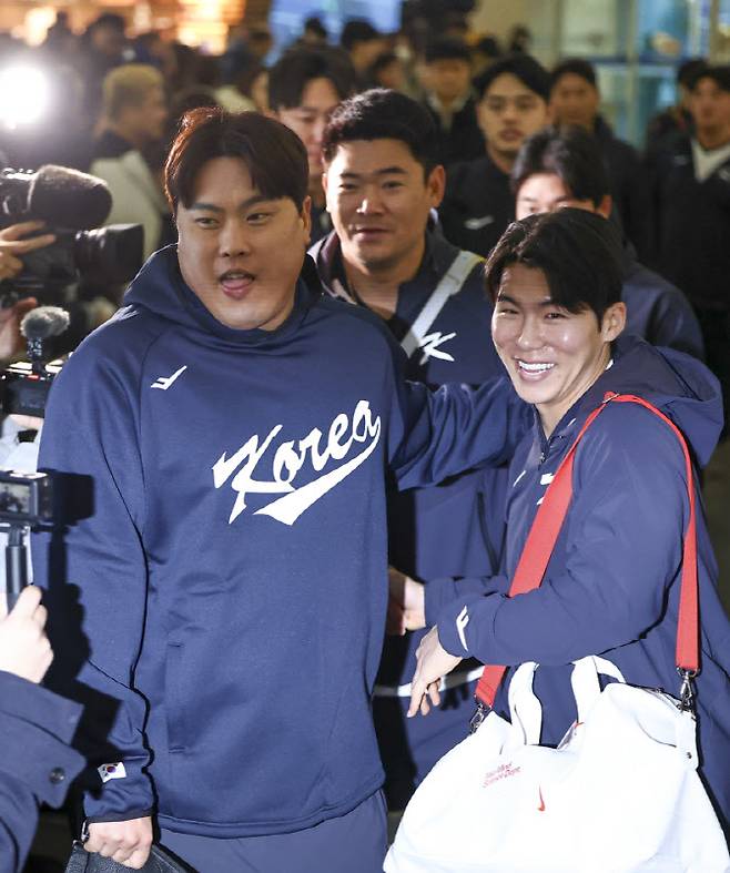 WBC 1차 캠프지 향하는 야구대표팀.(사진=연합뉴스)