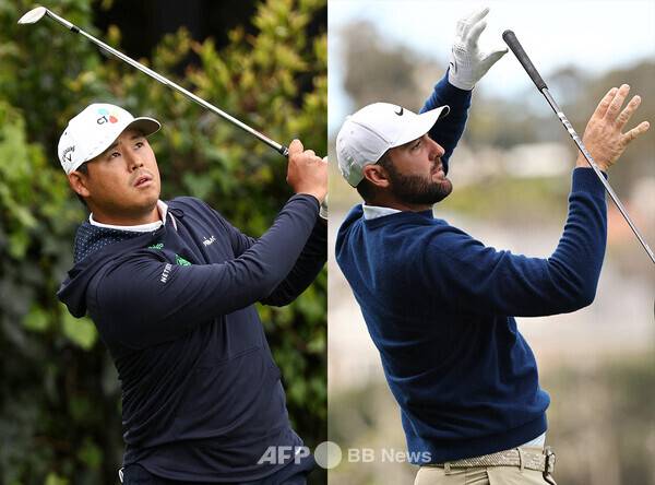 2026년 미국프로골프(PGA) 투어 시그니처 이벤트 제네시스 인비테이셔널에 출전한 김시우 프로, 세계랭킹 1위 스코티 셰플러(미국)가 2라운드에서 경기하는 모습이다. 사진제공=ⓒAFPBBNews = News1 (사진을 무단으로 사용하지 마십시오.)