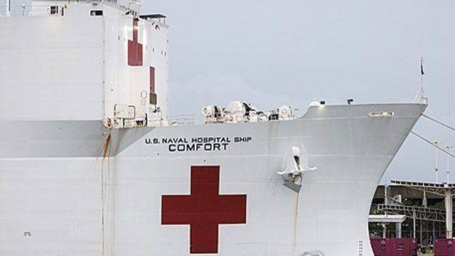 미 해군의 병원선 컴포트호. EPA연합뉴스