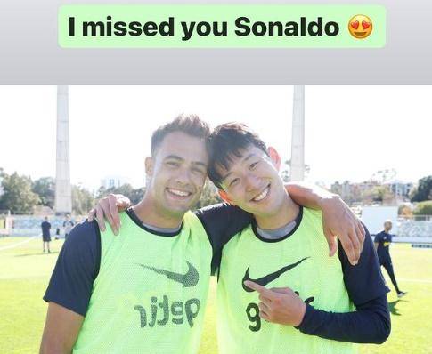 손흥민과 세르히오 레길론이 토트넘 시절 2023년 프리시즌 방한했을 당시 모습. 레길론 SNS 캡처