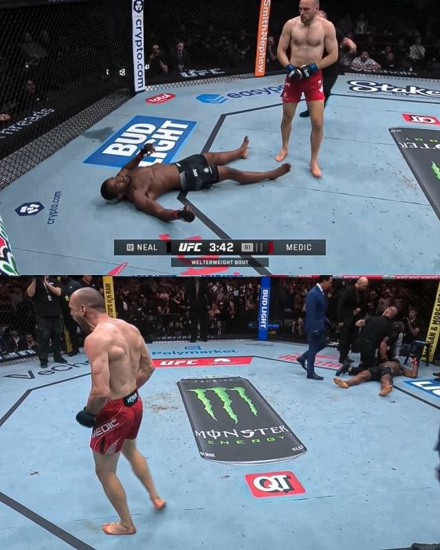 우로스 메디치는 22일(한국시간) 미국 텍사스주 휴스턴 도요타 센터에서 열린 제프 닐과의 UFC 파이트 나이트 코메인 이벤트 웰터급 매치에서 1라운드 KO 승리를 거뒀다. 사진=홈 오브 파이트 SNS