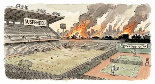 멕시코 축구 리그가 군과 마약조직의 폭력사태로 중단됐다(사진=나노바나나 생성이미지)