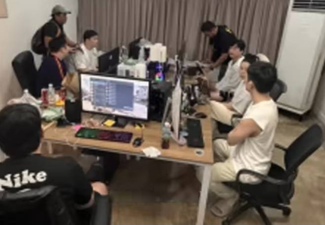 필리핀 보이스피싱 사무실. 대전중부경찰서 제공