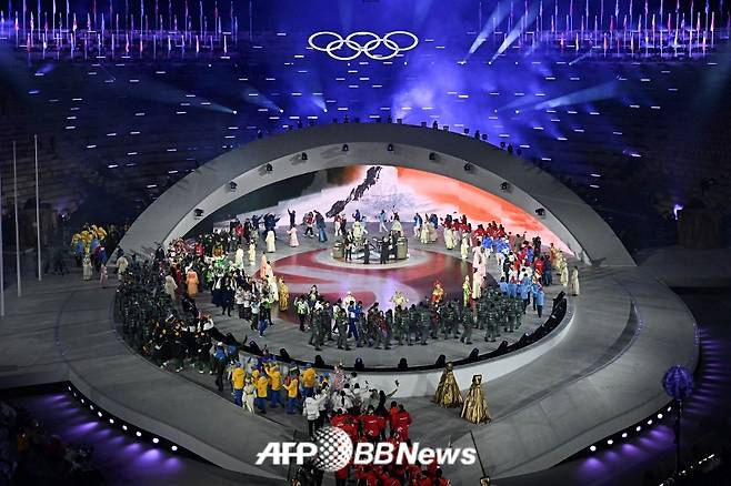 23일(한국 시각) 제25회 밀라노·코르티나담페초 동계 올림픽 폐막식이 열린 이탈리아 베로나 아레나의 모습. /AFPBBNews=뉴스1