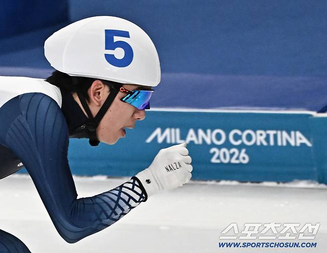 22일(한국시간) 이탈리아 밀라노 스피드스케이팅 스타디움에서 밀라노동계올림픽 스피드스케이팅 남자 매스스타트 결승전 경기가 열렸다. 힘차게 질주하는 정재원. 밀라노(이탈리아)=송정헌 기자songs@sportschosun.com/2026.02.22/