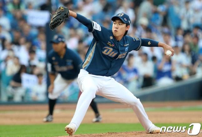입대 전 투구를 펼치고 있는 정구범. /사진=뉴스1