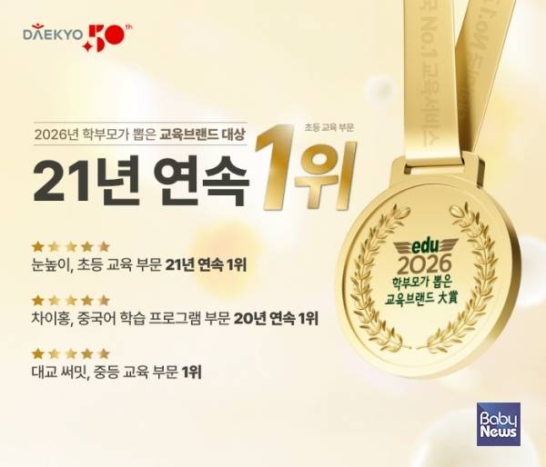 대교, '2026 학부모가 뽑은 교육브랜드 대상' 3개 부문 석권. ⓒ대교