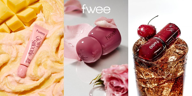 (왼쪽부터)스무디 틴티드 립밤, 로즈 옵세션 틴트, 3D 볼류밍 글로스 콜라에디션