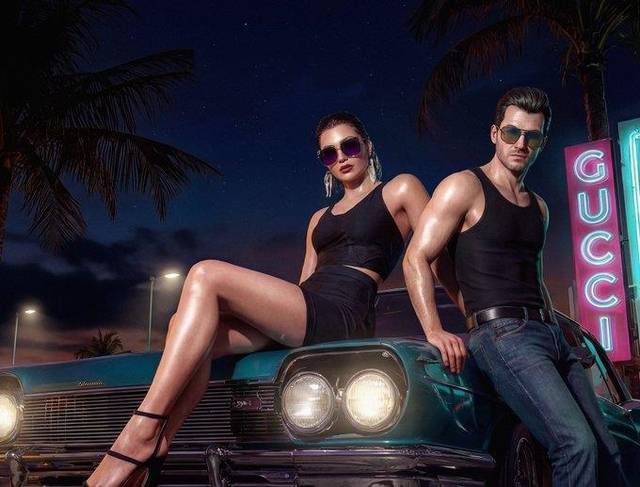 구찌가 공개한 AI 생성 이미지. 구찌 엑스(X) 계정 캡처