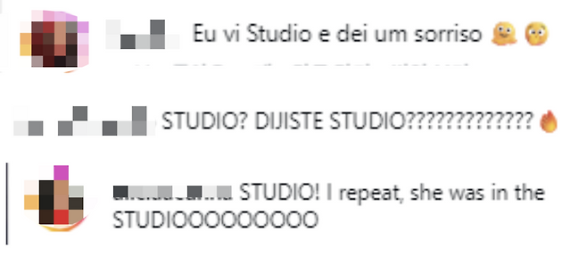 리한나 인스타그램 댓글 캡처.