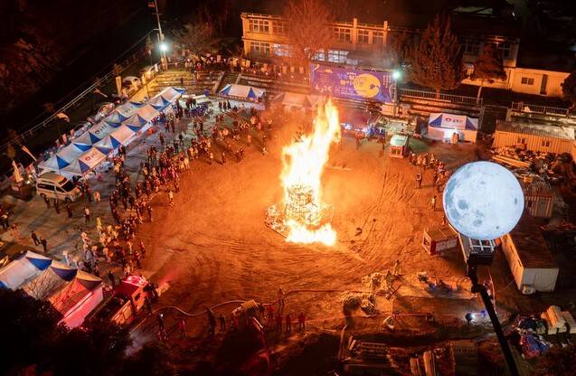 지난해 장흥 달맞이 놀이마당 행사에서 달집이 활활 타오르고 있다. /경북매일 DB