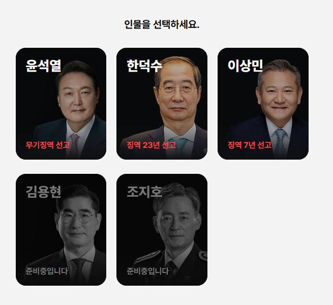 뉴스타파가 지난달 27일 책임자들의 실명을 담아 공개한 특별 페이지. 인물별로 판결문 전문 보기 버튼을 클릭해 시각화된 판결문 전문을 볼 수 있다. 뉴스타파 특별 페이지 갈무리