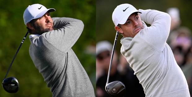 스코티 셰플러(왼쪽)와 로리 매킬로이. AFP연합뉴스