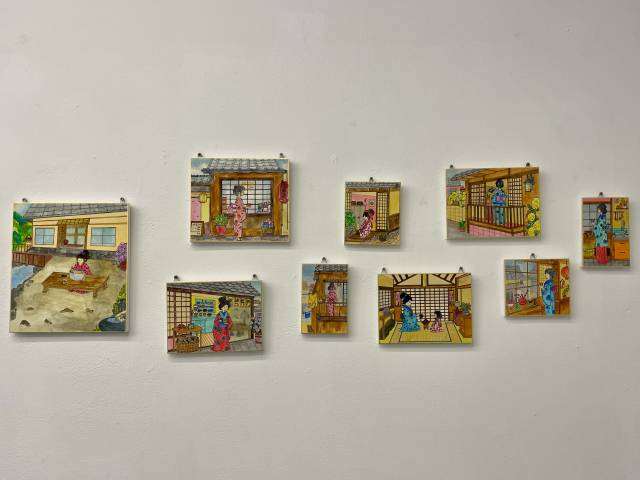 한데 아탄 작가가 일본 야나가와를 소재로 그린 그림.