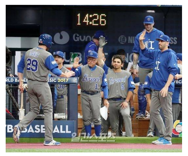 2026 WBC를 앞두고 메이저리그 팀 마이애미 말린스를 이긴 이스라엘. 사진은 2017년 WBC 1라운드 당시 이스라엘. IS포토