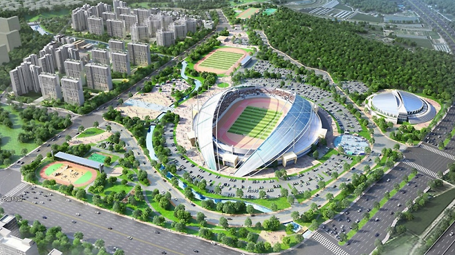 대전 서남부종합스포츠타운 조감도. 대전시 제공