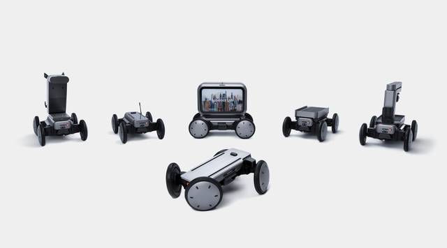 현대자동차·기아가 ‘2026 스마트공장·자동화산업전(AW2026)’에서 선보이는 신개념 소형 모바일 플랫폼 ‘모베드’의 양산형 모델과 탑 모듈 결합 콘셉트 모델. 현대차·기아 제공