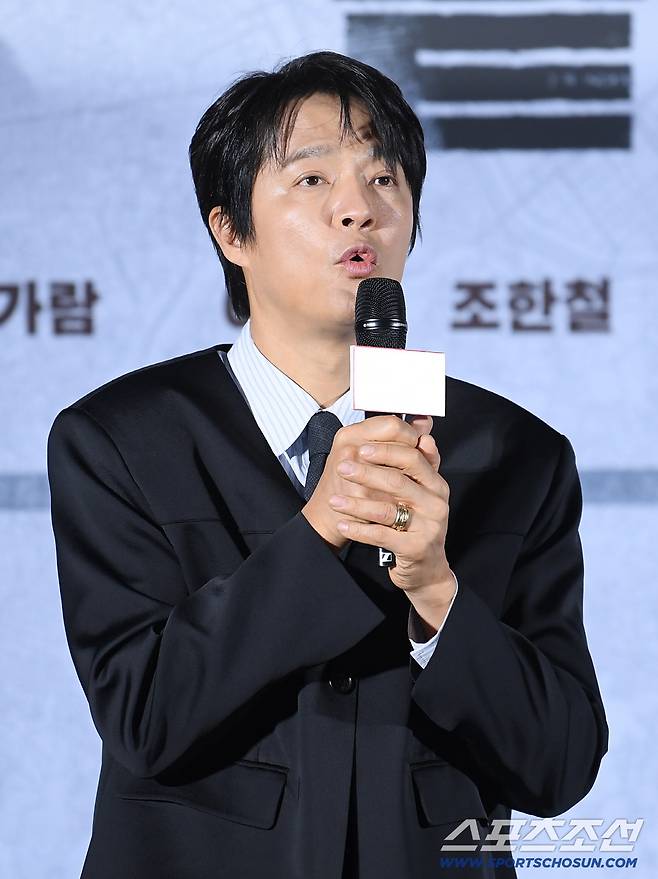 영화 '끝장수사' 제작보고회가 9일 오전 서울 용산구 CGV아이파크몰에서 열렸다. 배우 조한철이 소감을 말하고 있다. 정재근 기자 cjg@sportschosun.com/2026.3.9/