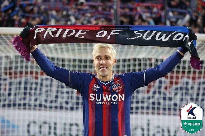 K리그2 득점 공동 1위를 달리고 있는 수원FC의 프리조 | 프로축구연맹 제공