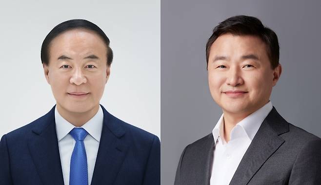 삼성전자가 반도체(DS) 부문의 전영현 부회장과 모바일·가전(DX) 부문의 노태문 사장의 투톱 체제를 수립했다. 삼성전자는 21일 '2026년 정기 사장단 인사'를 발표했다. 사진은 왼쪽부터 반도체(DS) 부문의 전영현 부회장, 모바일·가전(DX) 부문의 노태문 사장. 2025.11.21 / 사진=연합뉴스