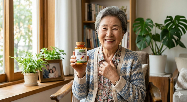 고령 성인이 종합비타민을 꾸준히 복용하면 생물학적 노화 속도를 늦출 수 있다는 연구 결과가 나왔다. 제미나이 생성 이미지