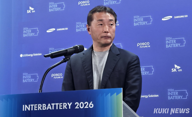 와타나베 쇼이치로 파나소닉 최고기술책임자(CTO)가 인터배터리 2026에서 진행된 백브리핑에 답하고 있다. 김수지 기자