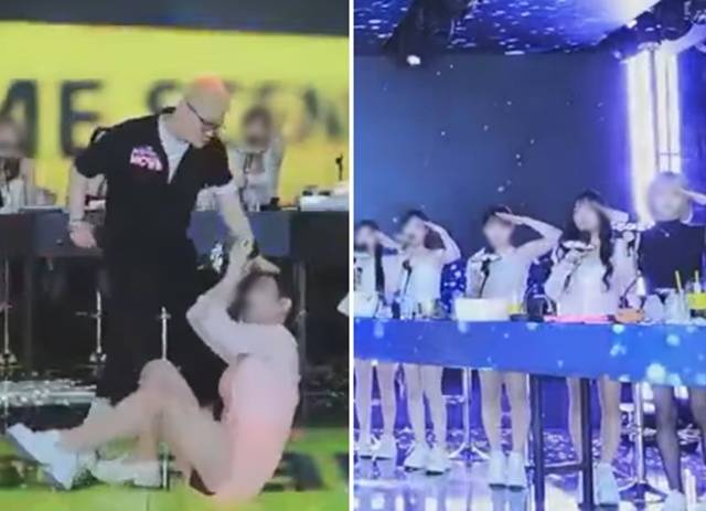 방송인 MC 딩동이 인터넷 생방송 도중 여성 출연자를 폭행하는 장면이 공개돼 논란이 확산되고 있다. 사진=유튜브 영상 캡처