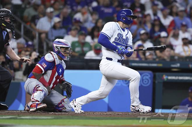 이탈리아가 15일(한국시간) 열린 2026 WBC 8강전에서 푸에르토리코를 8-6으로 꺾고 4강에 진출했다. ⓒ 로이터=뉴스1