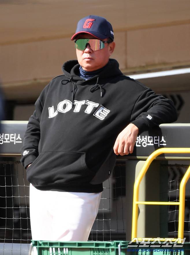 김태형 감독에게 눈도장 쾅.